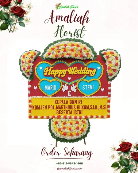 Papan Bunga Pernikahan Banyoneng Laok